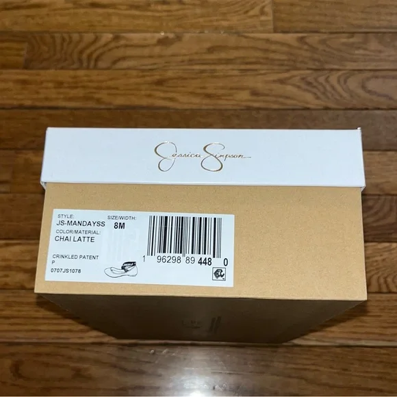 NEW Jessica Simpson Mandayss Ankle Strap Ballet Flats Chai Latte Women’s Size 8 - Picture 12 of 13